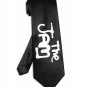 The Jam band logo tie black satin silk necktie