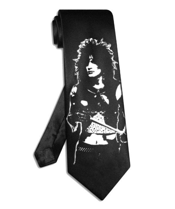 Tommy Lee Motley Crue tie black satin silk necktie