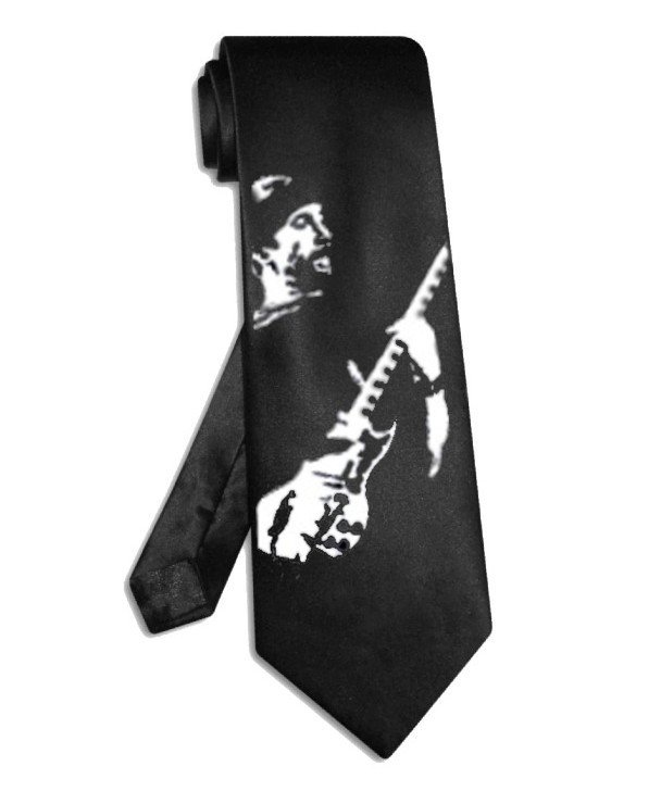 U2 The Edge necktie black satin silk tie