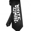 White Zombie band logo tie black satin silk necktie
