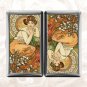 Alphonse Mucha Topaz Cigarette Case Metal Wallet Business ID Credit Card Money Clip Holder