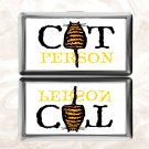 Cat Person Cat Lover Cigarette Case Metal Wallet Business ID Credit Card Money Clip Holder