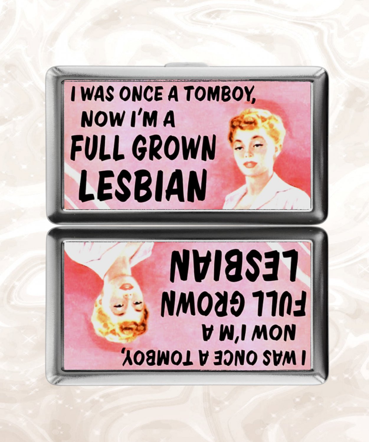 I Was Once A Tomboy Now I'm A Full Grown Lesbian Cigarette Case Card Holder