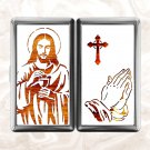 Jesus Christ Cigarette Case Metal Wallet Business ID Credit Card Money Clip Holder