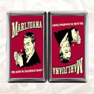Marijuana Why Settle For Second Hand Smoke retro funny humor Cigarette Case Card Holder