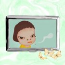 Yoshitomo Nara Too Young to Die Cigarette Case Metal Wallet ID Business Credit Card Money Holder