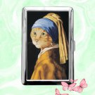 The Girl with a Pearl Earring Cigarette Case Metal Wallet ID Business Credit Card Money Holder