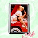 Mechanic Pin Up Girl Cigarette Case Metal Wallet ID Business Credit Card Money Holder
