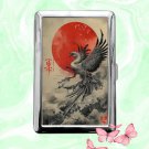 Japanese Phoenix Art Cigarette Case Metal Wallet ID Business Credit Card Money Holder