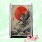Japanese Phoenix Art Cigarette Case Metal Wallet ID Business Credit Card Money Holder