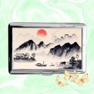 Chinese Mountain Art Cigarette Case Metal Wallet ID Business Credit Card Money Holder