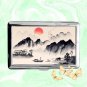 Chinese Mountain Art Cigarette Case Metal Wallet ID Business Credit Card Money Holder