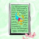 Astrology Zodiac Signs Scorpio funny humor Cigarette Case Metal Credit Card Money Holder