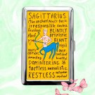 Astrology Zodiac Signs Sagittarius funny humor Cigarette Case Metal Credit Card Money Holder