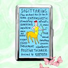 Sagittarius funny humor Astrology Zodiac Signs Cigarette Case Metal Credit Card Money Holder