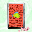 Pisces funny humor Astrology Zodiac Signs Cigarette Case Metal Credit Card Money Holder