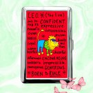 Leo funny humor Astrology Zodiac Signs Cigarette Case Metal Credit Card Money Holder