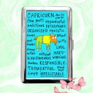 Capricorn funny humor Astrology Zodiac Signs Cigarette Case Metal Credit Card Money Holder