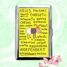 Aries funny humor Astrology Zodiac Signs Cigarette Case Metal Credit Card Money Holder