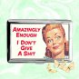Amazingly Enough I Donit Give a Shit funny humor Cigarette Case Metal Credit Card Money Holder