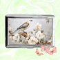 Bird and Blossoms Cigarette Case Metal Wallet Business ID Credit Card Money Clip Holder