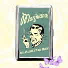 Marijuana Hey At Least Its Not Crack funny humor Cigarette Case Credit Card Holder