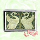 Swan Rush and Iris Walter Crane Art Cigarette Case Metal Wallet Card Holder