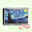 Vincent Van Gogh The Starry Night Cigarette Case Metal Wallet Card Holder