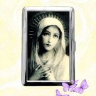 Virgin Mary Painting Cigarette Case Metal Wallet Business ID Credit Card Money Clip Holder