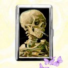 Van Gogh Head of a skeleton with a burning cigarette Cigarette Case Card Money Holder