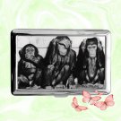 Three Wise Monkeys Mizaru Kikazaru and Iwazaru Cigarette Case Card Money Holder