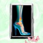 High-heel Skeleton Foot Bone X-ray Card Holder Metal Wallet Business ID Credit Cigarette Case