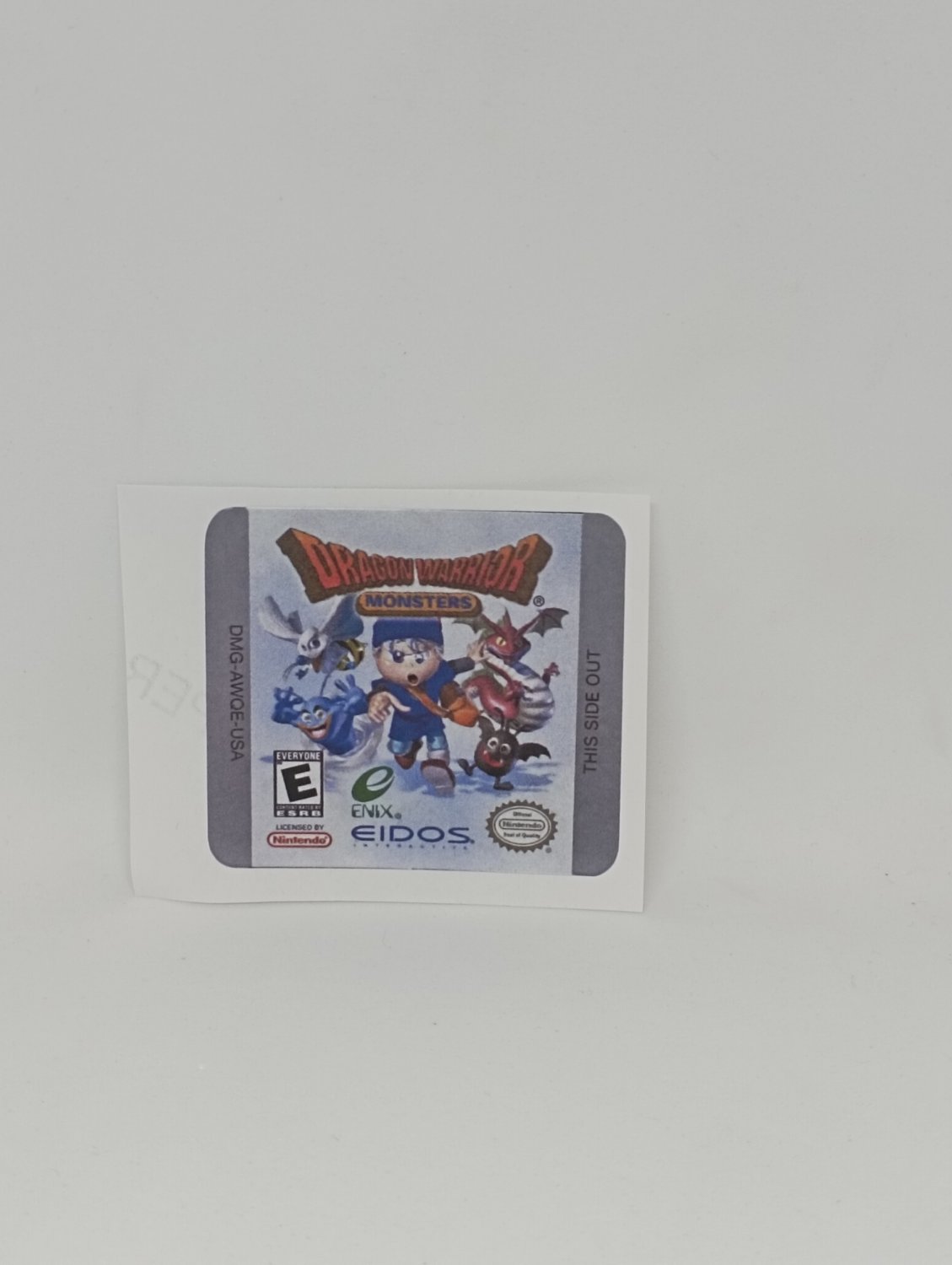 DRAGON WARRIOR MONSTER (USA) Game Boy / GameBoy GB replacement Label