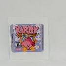 KIRBY TILT N TUMBLE (USA) Game Boy / GameBoy GB replacement Label