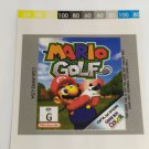MARIO GOLF (USA) Game Boy / GameBoy COLOR GBC GB replacement Label