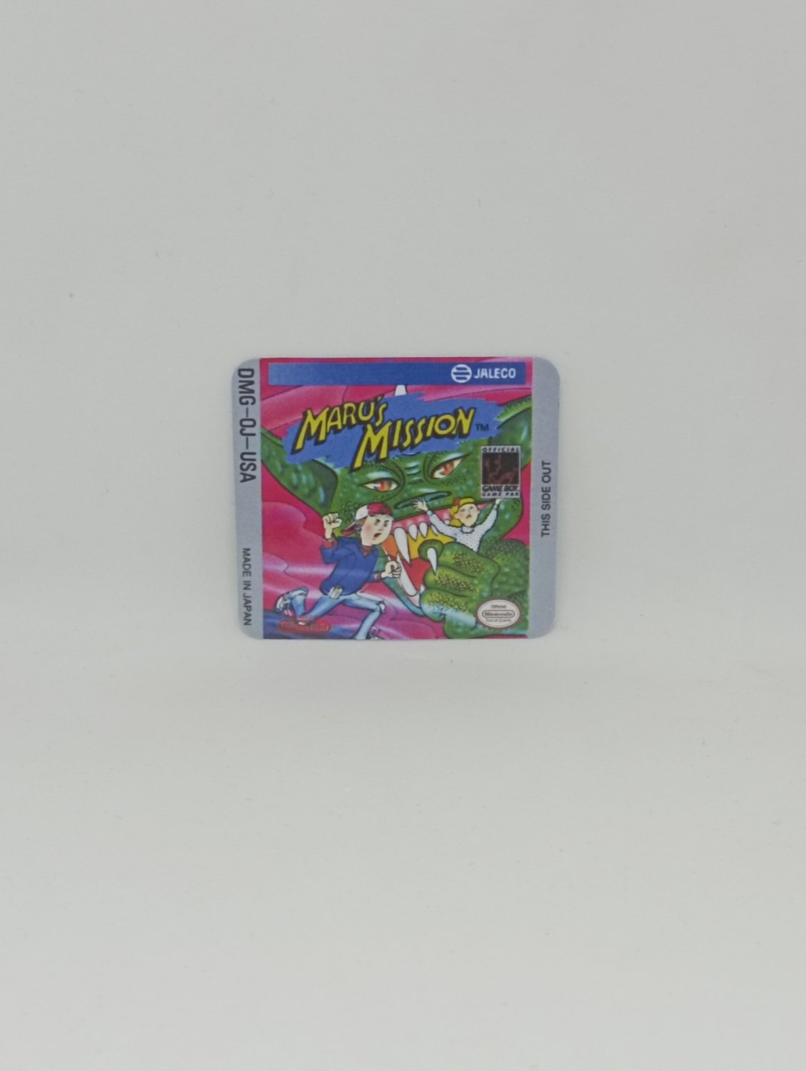 MARUS MISSION (USA) Game Boy / GameBoy GB replacement Label