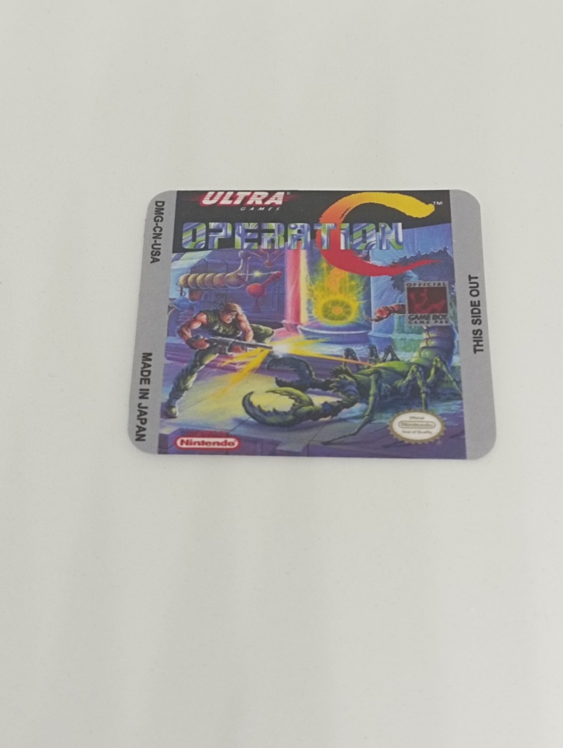 OPERATION C (USA) Game Boy / GameBoy GB replacement Label