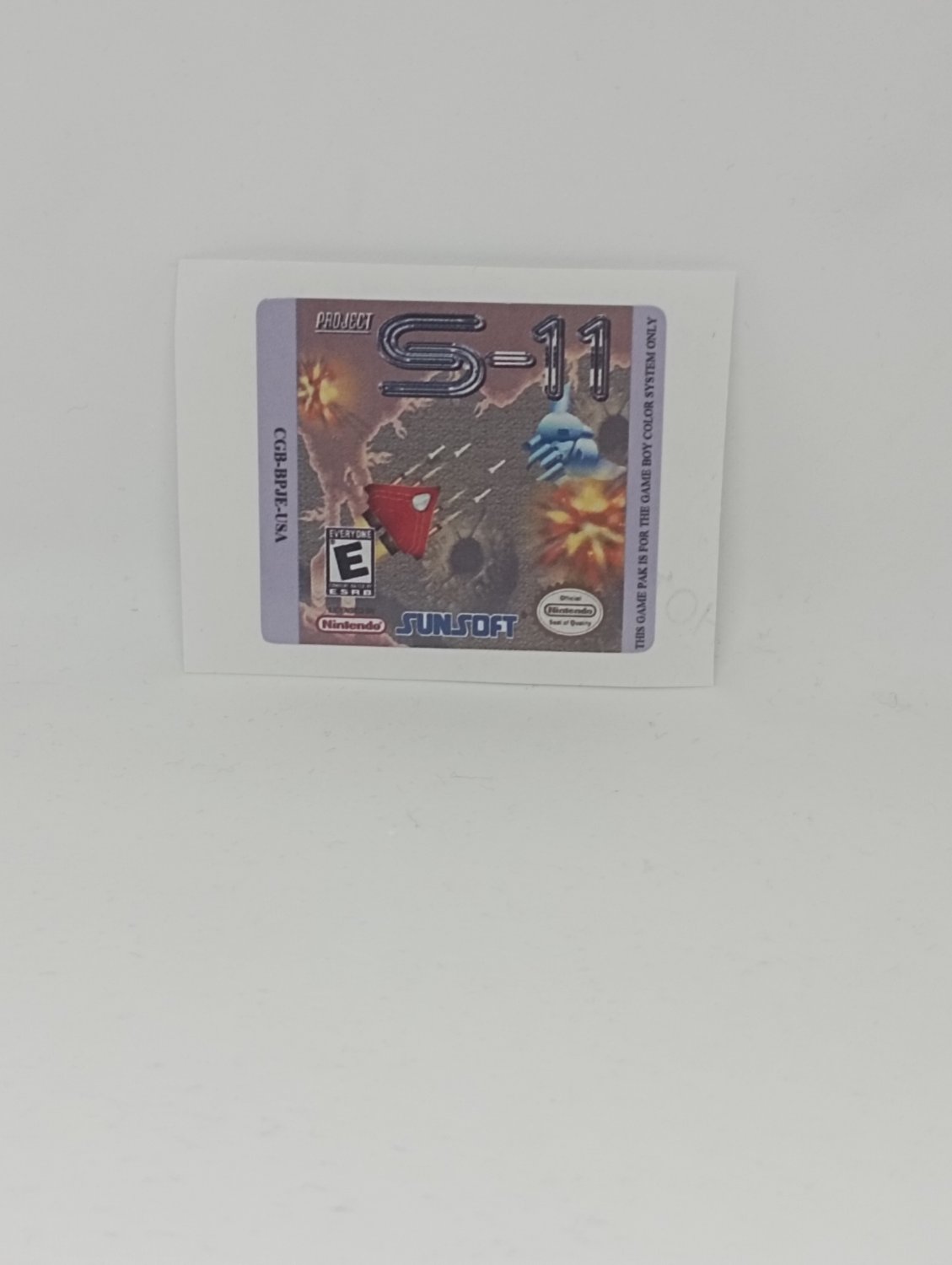 PROJECT S-11 (USA) Game Boy / GameBoy GB replacement Label