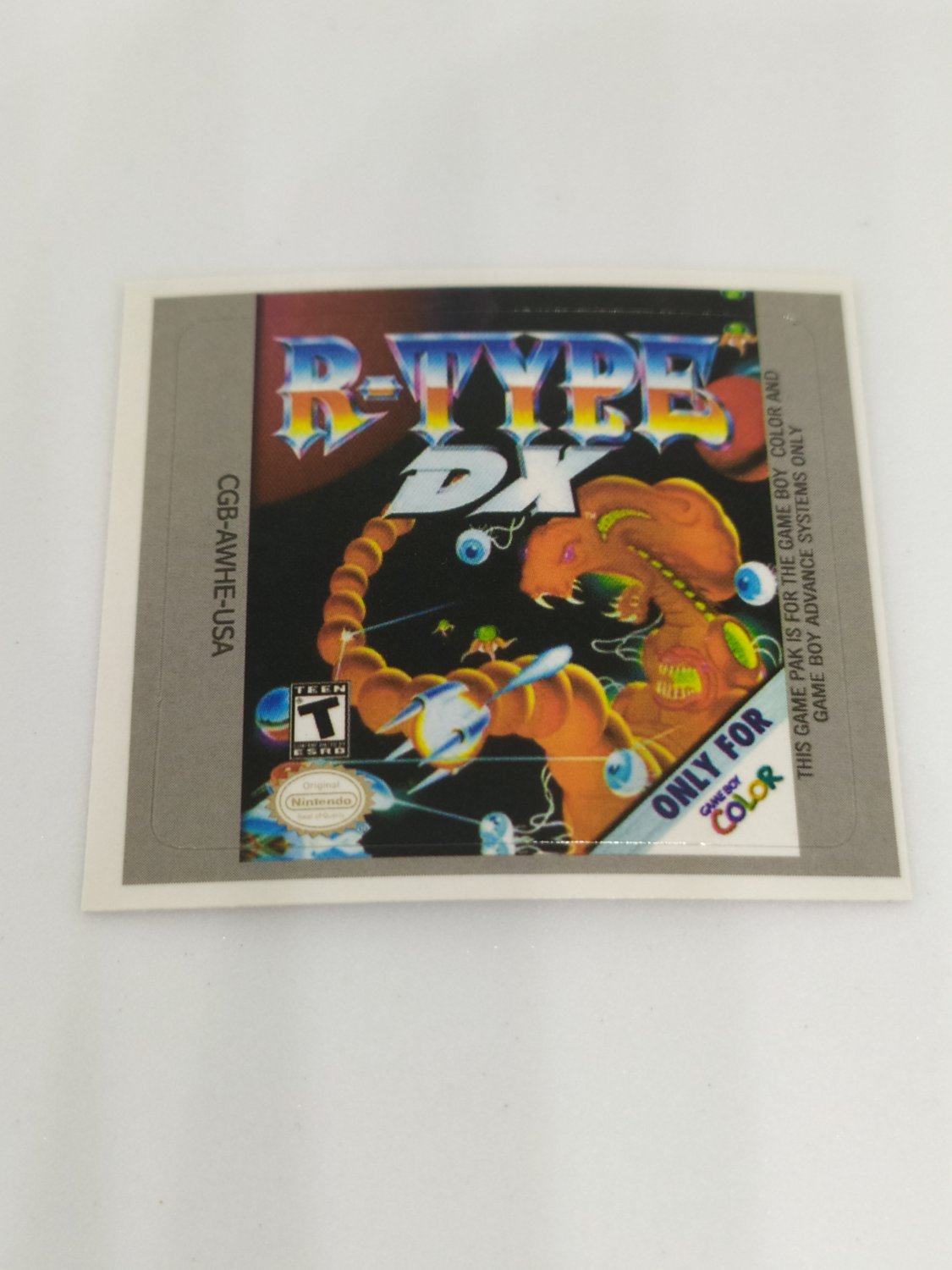 R-TYPE DX (USA) Game Boy / GameBoy COLOR GBC GB replacement Label