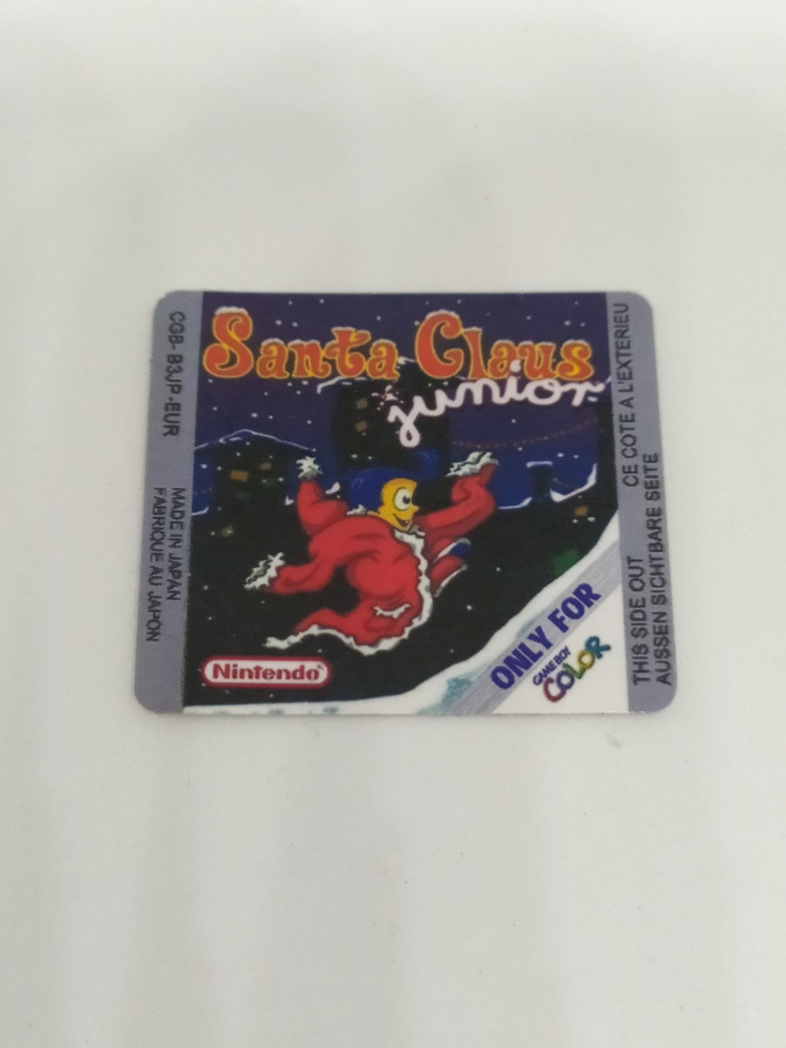 SANTA CLAUS JUNIOR (EUR) Game Boy / GameBoy COLOR GBC GB replacement Label