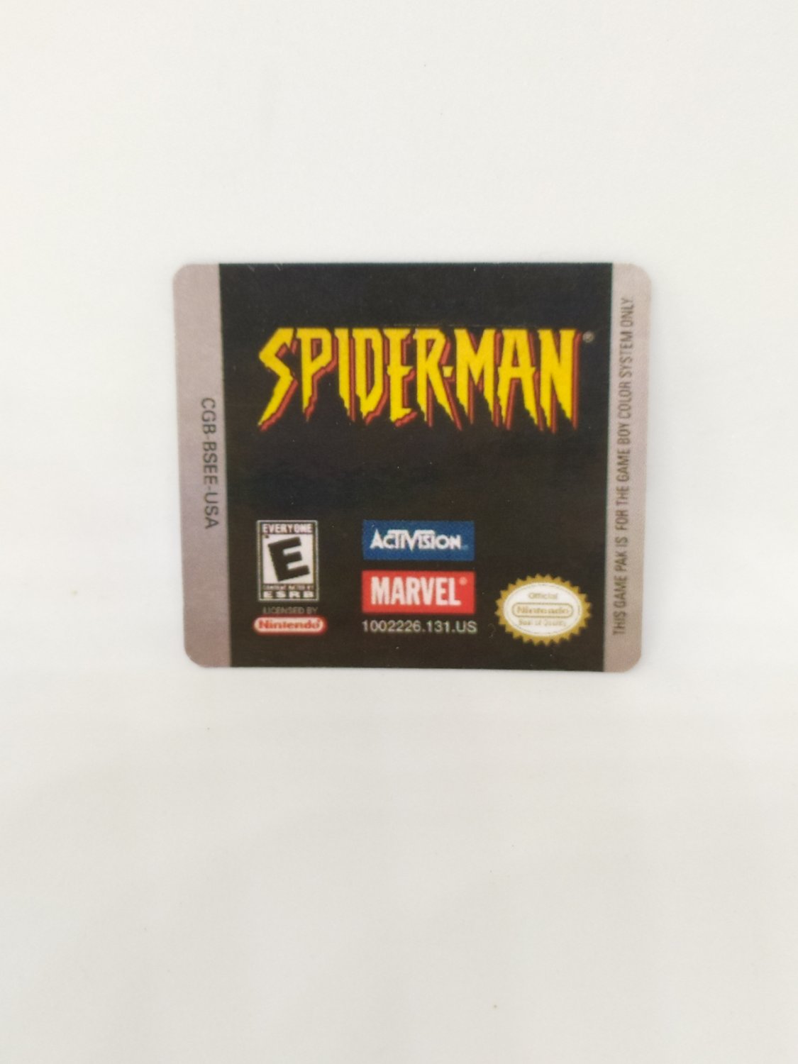 SPIDER MAN (USA) Game Boy / GameBoy COLOR GBC GB replacement Label
