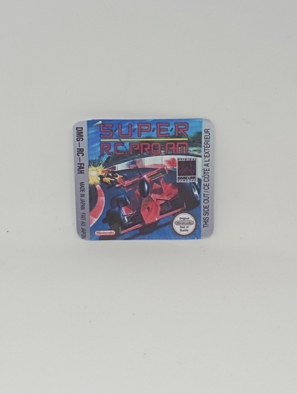 SUPER RC PRO AM (FAH) Game Boy / GameBoy GB replacement Label