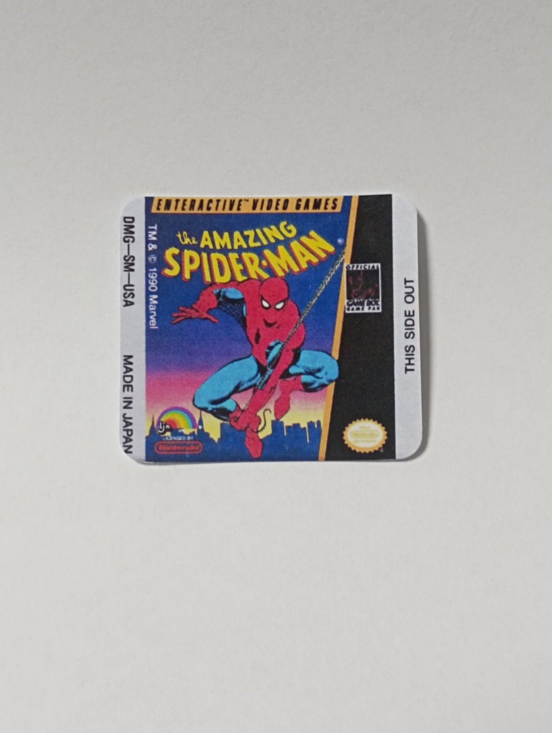 THE AMAZING SPIDER MAN (USA) Game Boy / GameBoy GB replacement Label