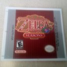THE LEGEND OF ZELDA ORACLE OF SEASONS (USA) Game Boy / GameBoy COLOR GBC GB replacement Label