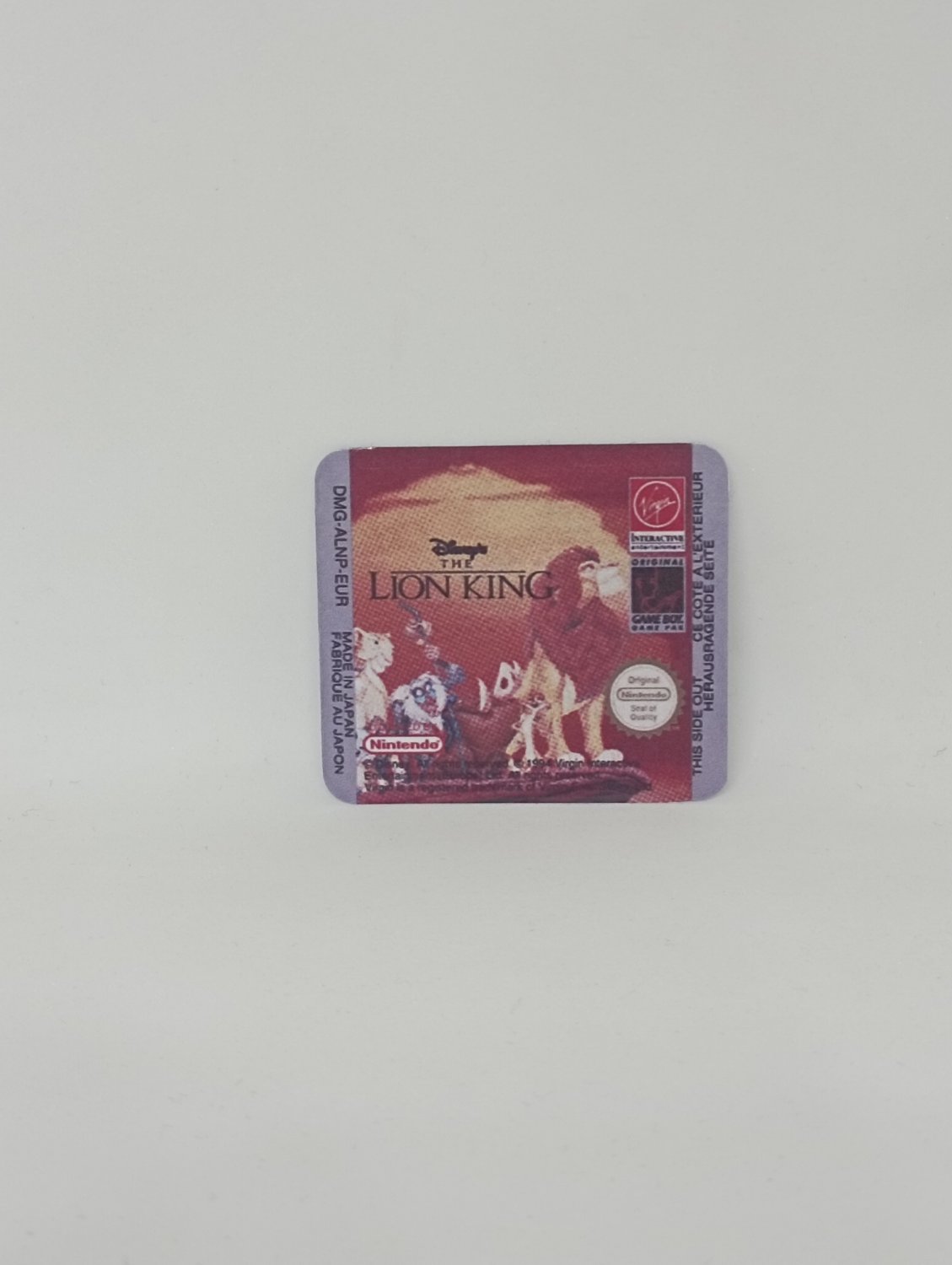 THE LION KING (EUR) Game Boy / GameBoy GB replacement Label