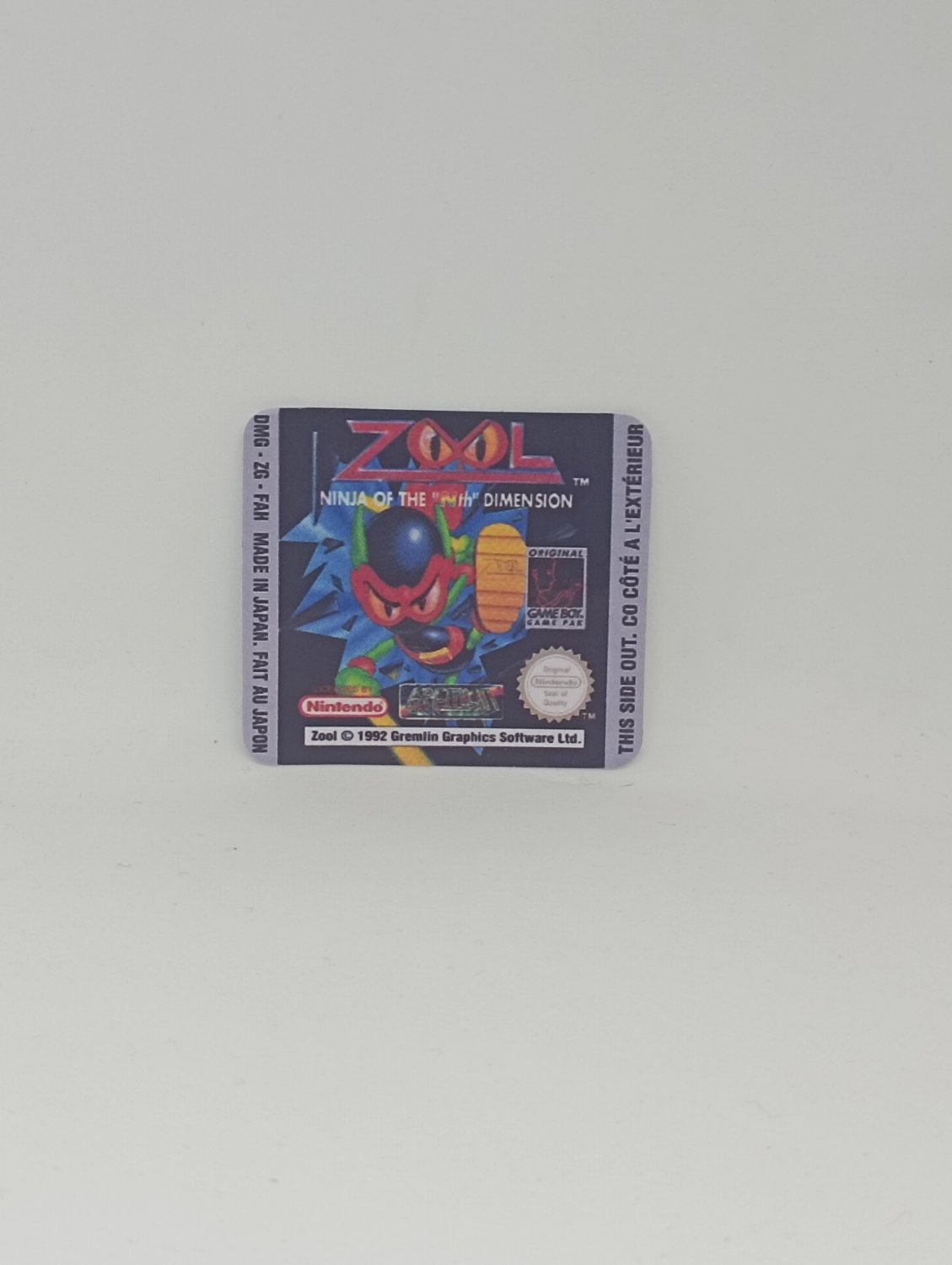 ZOOL (FAH) Game Boy / GameBoy GB replacement Label