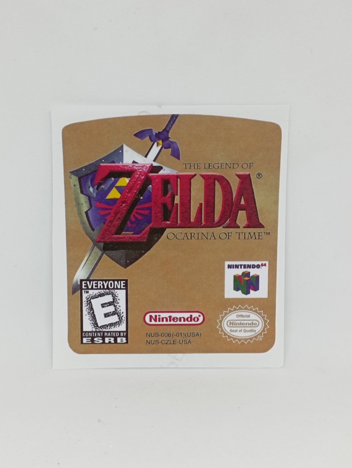THE LEGEND OF ZELDA OCARINA OF TIME (USA) Nintendo 64 N64 replacement Label Decal