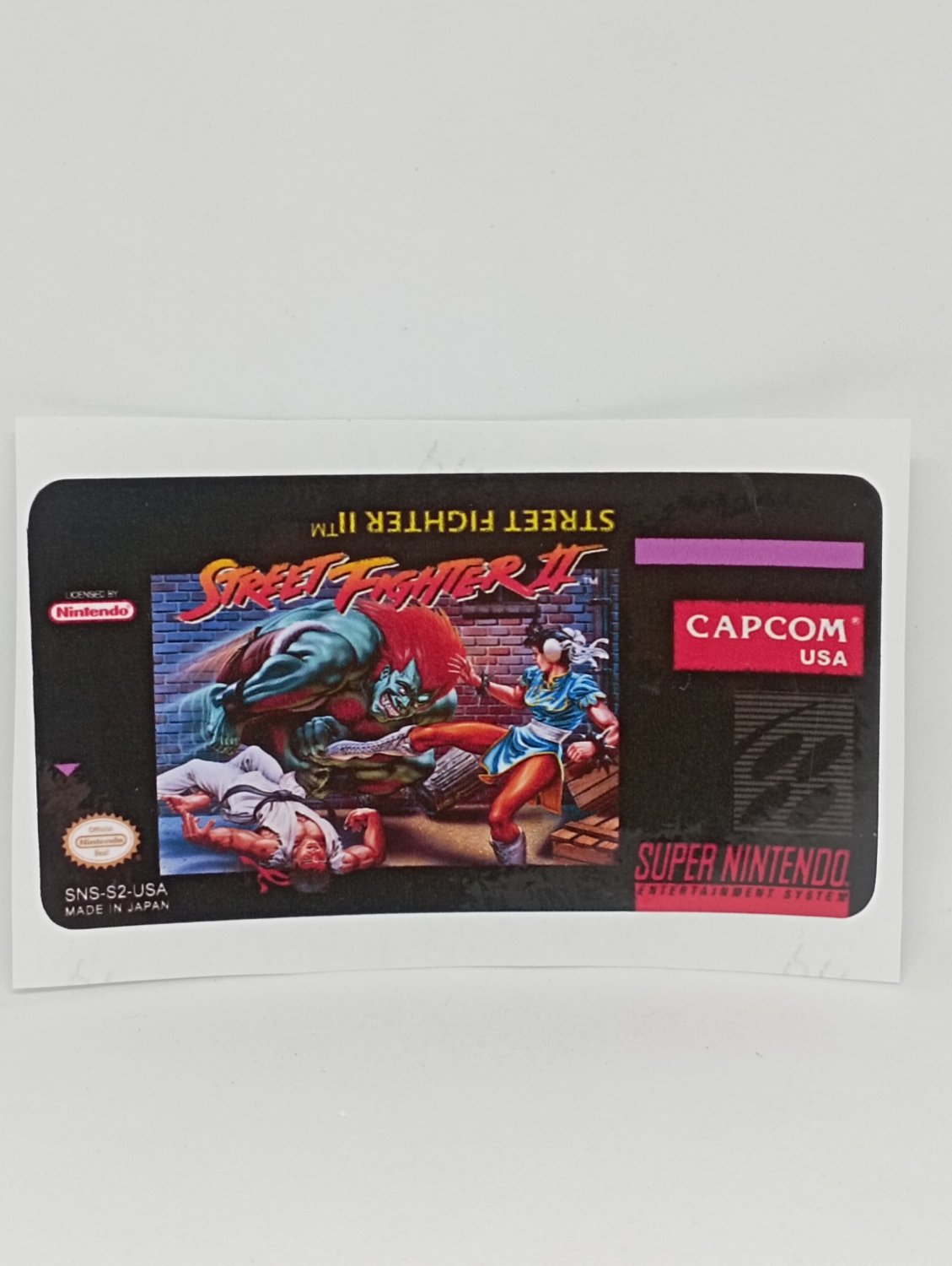 STREET FIGHTER 2 Super Nintendo SNES replacement Label Decal