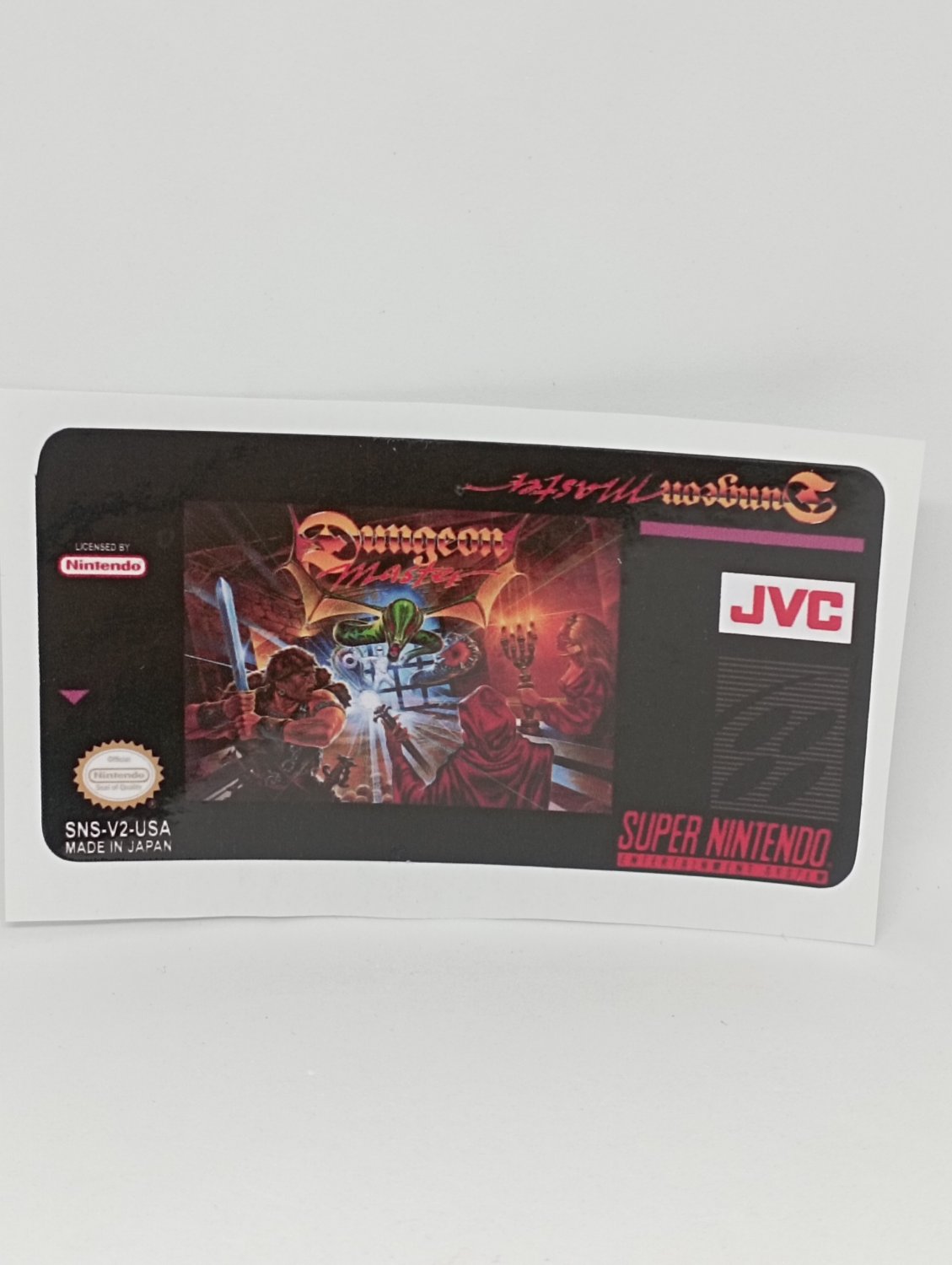 DUNGEON MASTER Super Nintendo SNES replacement Label Decal