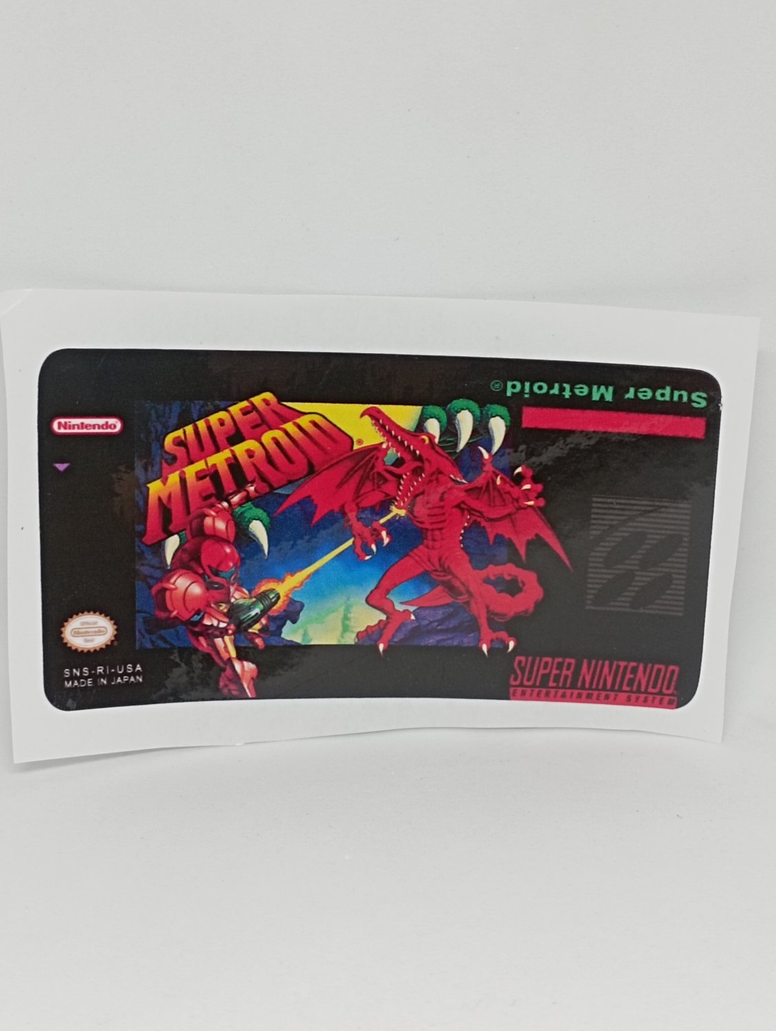 SUPER METROID Super Nintendo SNES replacement Label Decal